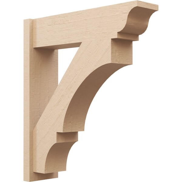 Ekena Millwork 8-in W x 30-in D x 34-in H Balboa Trad Rough Cedar Woodgrain TimberThane Outlooker, Primed Tan OUTUR080X30X34BOA04RCPR - main